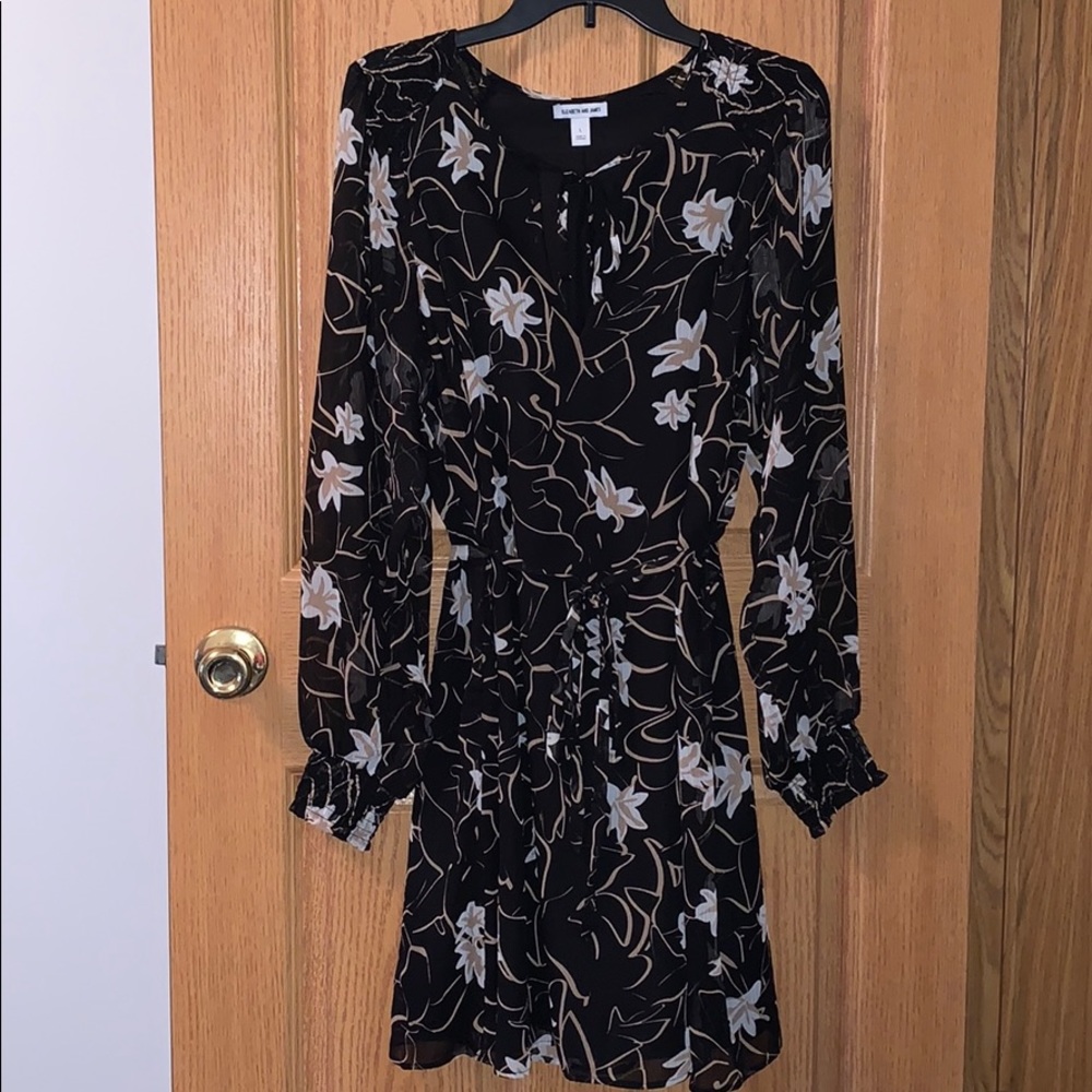 Elizabeth And James Black flowered Dress